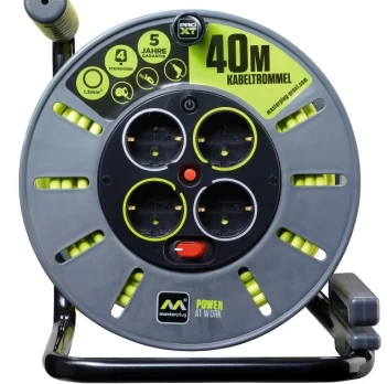 Ilgiklis ritė MASTERPLUG, 4 lizd., 45m, su įž., 3x1.5, OLG45164SL, A540120035