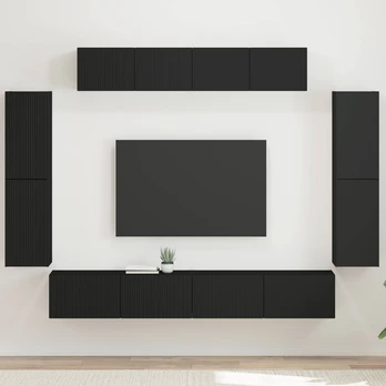 TV staliukas 4 pcs Juoda