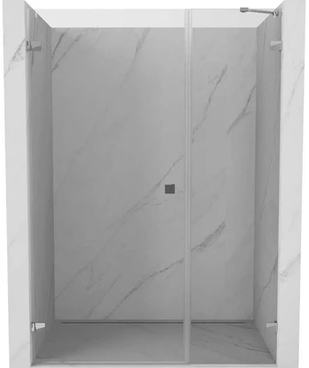 Dušo durys Mexen Lunar-B, kairė, 125 cm, transparent/chrome