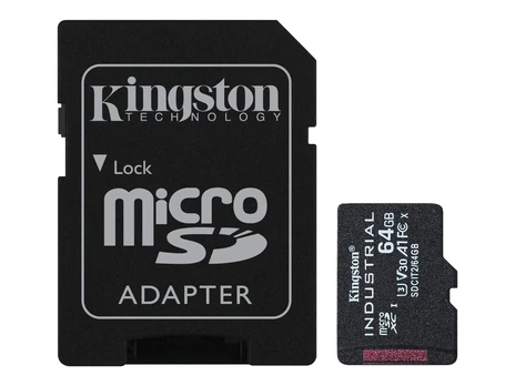 Kingston Technology Industrial 64 GB MicroSDXC UHS-I Klasės 10