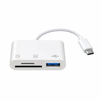 USB-C kortelių skaitytuvas OTG, SD/TF, 1 vnt.