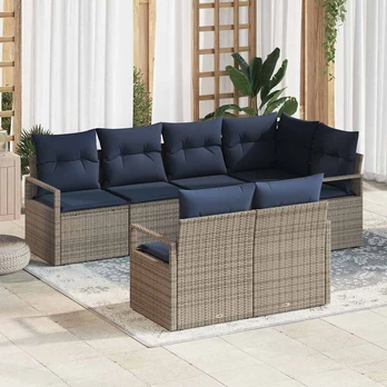 Sofos komplektas 7 pcs Pilka poliratanas
