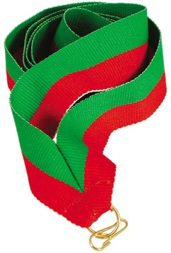 Tryumf Wstążka 11 mm - raudona-žalia