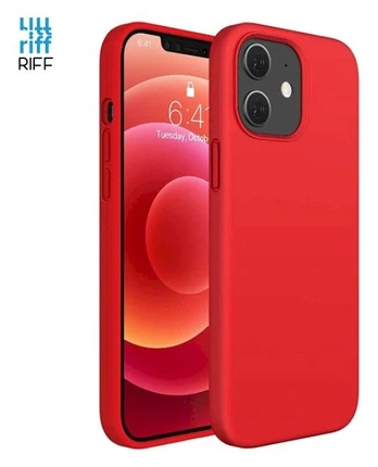 Riff Slim &amp; Soft Silicone Soft Back Cover Case for Apple iPhone 15 Pro Red