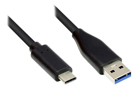 Good Connections Anschlusskabel 0,5m USB 3.0 USB-C zu USB 3.0 A juodas