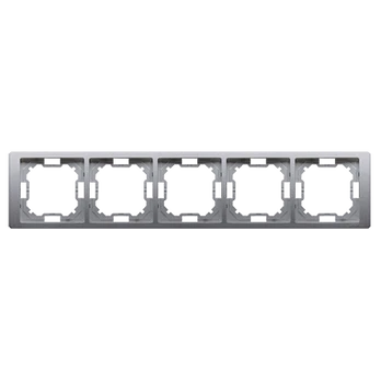 Kontakt-Simon 5 krypčių rėmas Basic Neos inox metalizuotas (BMRC5 / 21)