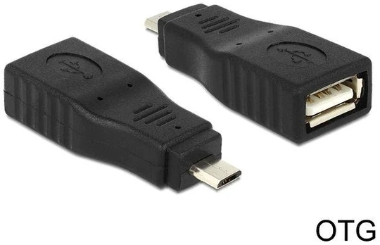 DELOCK USB Micro B adapteris > Visiškai padengtas USB 2.0 moteriškas OTG