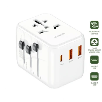 4Smarts Nomad World Travel Adapteris 20W (Baltas)