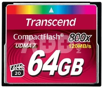 Transcend Compact Flash 64GB 800x kaina