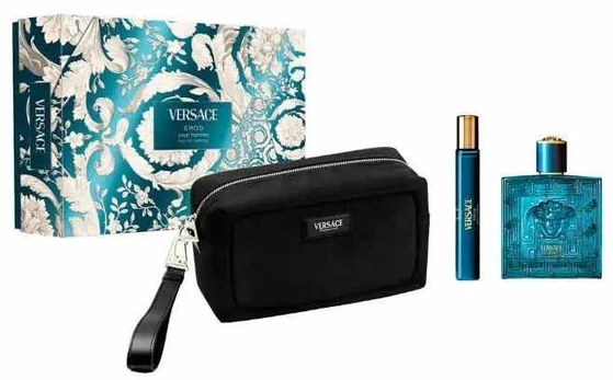 Versace Eros Eau De Parfum Purškiklis, 100 ml Set 3 Pieces