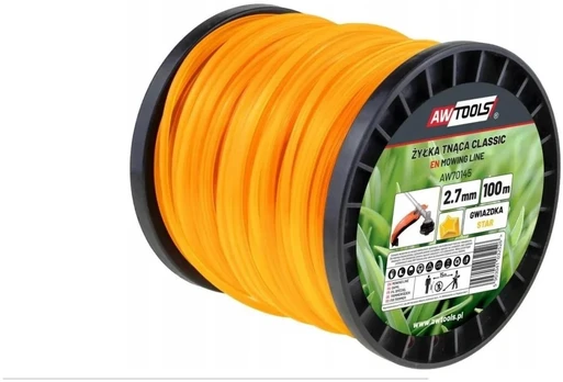 AW-Tools AWTOOLS ŻYŁKA TNĄCA CLASSIC 2,0x100m/ GWIAZDKA/ SZPULA