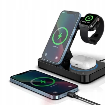 Indukcinis įkroviklis iphone magsafe 3in1 įkrovimo stotelė 3in1