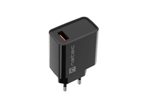 NATEC USB CHARGER RIBERA 18W USB-A BLACK