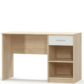 Rašomasis stalas Tips 1S, 120x54x77 cm, rudas/baltas
