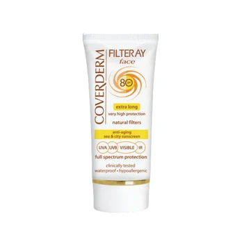 COVERDERM Apsauginis veido kremas su spalva SPF80 Light Beige, 50 ml
