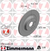 Stabdžių diskas ZIMMERMANN 370.4402.20 kaina