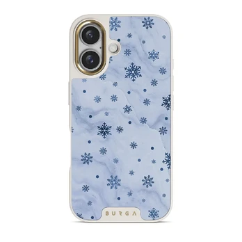 Ice Queen - Snowflakes iPhone 16 Case, Elite Light (MagSafe) / Gold