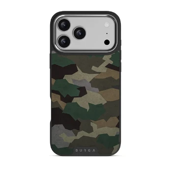 Tropical Green Camo - iPhone 17 Pro Max Case, Elite Dark (MagSafe) / Silver