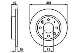 BOSCH 0986479018 Stabdžių diskas