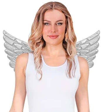 SILVER FABRIC WINGS 57x26 cm