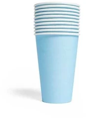Globos Europe Bv Lyseblå papkrus, 350ml 10 stk