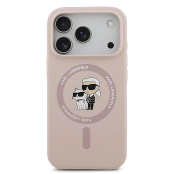 Karl Lagerfeld Liquid Silicone Karl and Choupette MagSafe Case for Apple iPhone 17 Pro