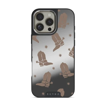 Howdy - iPhone 16 Pro Max Case, Elite Mirror Dark (MagSafe) / Silver