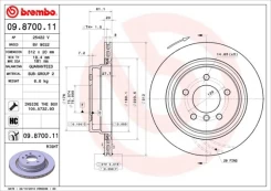 Stabdžių diskas BREMBO 09.8700.11 kaina