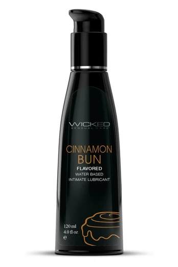 Wicked Aqua Cinnamon Bun Flavored Lubricant 120ml - Water-Based, Vegan