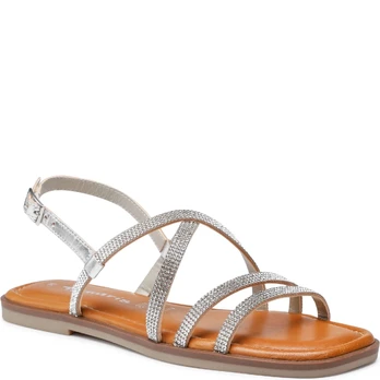 Basutės moterims, Sidabrinė, SANDALS