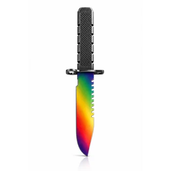 Medinis CS:GO medžioklinis peilis Rainbow ~ 30cm