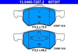ATE 13.0460-7207.2 Brake pad set