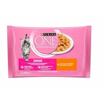 Konservuotas kačių ėdalas ONE Difficult Appetite, su vištiena, 4 x 85 g