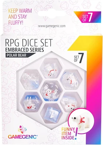 Rpg kauliukų rinkinys "polar Bear" - 7 vnt.