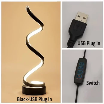 LED stalinė lempa, Juoda