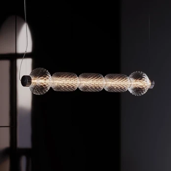 „Artemide“ LED pakabinamas šviestuvas „Alambicco Horizontal“, 123 cm, 2 700 K