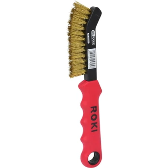 Brass wire brush, 2 rowed, KS Tools