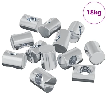 Cilindrinės veržlės 3462 pcs Sidabro M6 x 13 mm Metalas