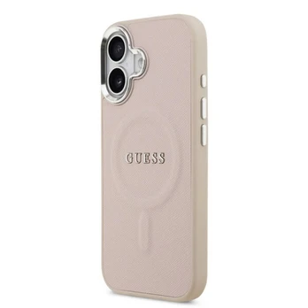 Dėklas Guess PU Saffiano MagSafe Case for iPhone 17 Rožinė