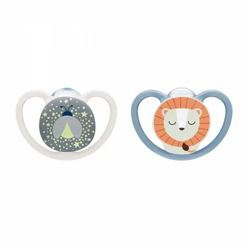 NUK Soother Perfect Match Air Night FIREFLY/LION 0-6m 2pc, 0-6 m