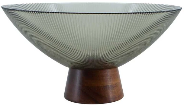 Home4You Glass bowl FRUIT BOWL D26x14cm
