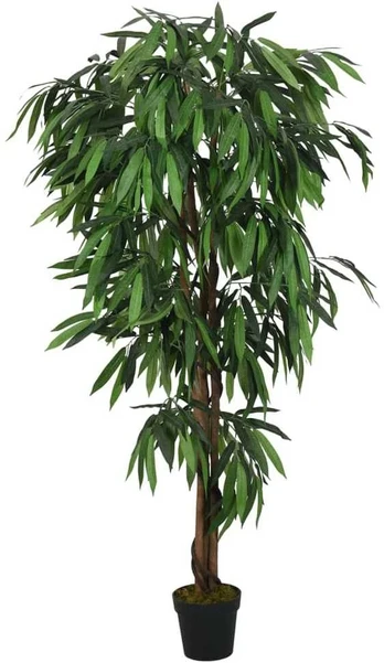 Dirbtinis mango medis, žalios spalvos, 80 cm, 300 lapų