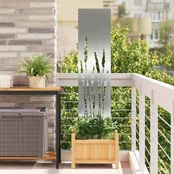 Sodo privatumo ekranas „Fretwork“ Sidabro 32 x 140 cm kaina
