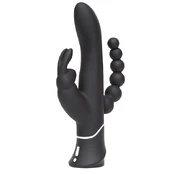Happy Rabbit - Triple Curve Rabbit Vibrator Black vibratorius kiškutis kaina