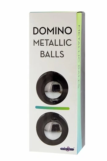 DOMINO Metallic Balls Silver - Pelvic Floor Training System Waterproof
