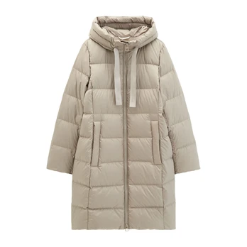 Pūkinis paltas moterims, Smėlio, 5000011707 Puffed coat