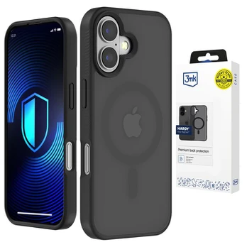 Dėklas Apple iPhone 16 - 3mk Hardy Hazy MagCase Black