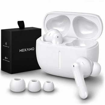 Belaidės ausinės Nexano, baltos