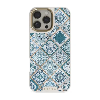 Tropical Oasis - Ornament iPhone 16 Pro Max Case, Elite Light (MagSafe) / Gold