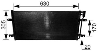 Kondensatorius, oro kondicionierius MAHLE AC231000S